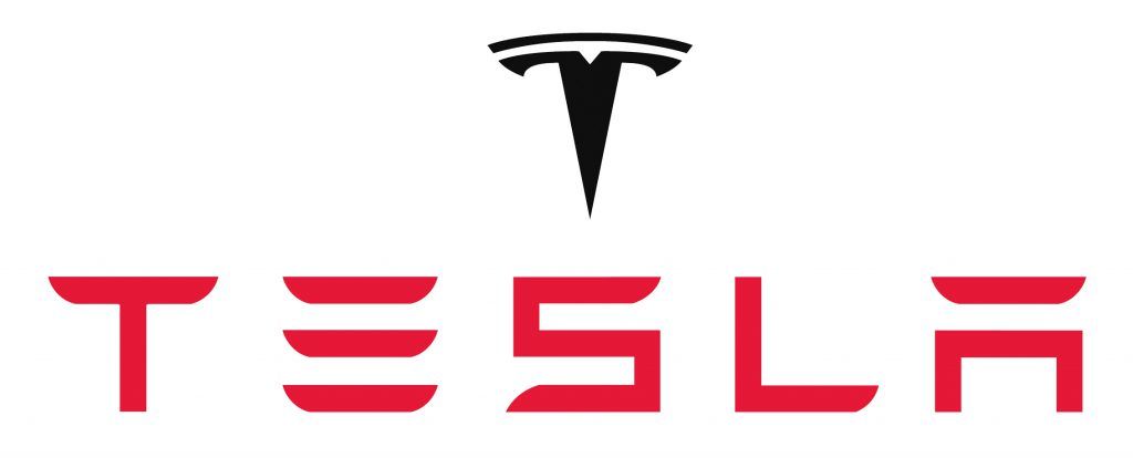 Tesla logo.
